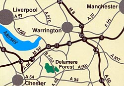 Delamere Forest Park location map